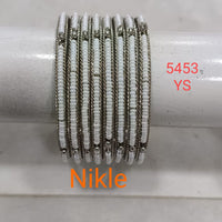 Kumavat Jewels Oxidised Plated Pearl Bangles Set