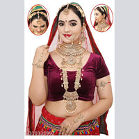 Neetu Art Gold Plated Bridal Set