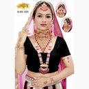 Neetu Art Gold Plated Crystal Stone And Beads Bridal Set