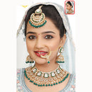 Neetu Art Stunning Kundan And Beads Semi Bridal Necklace Set