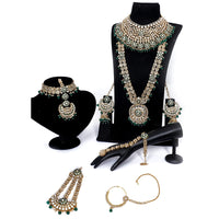 Neetu Art Glamorous Kundan Stone Beads Bridal Wedding Wear Jewellery Set