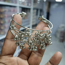 Pratima Jewellery Mart Oxidised Pearl Openable Navratri Bracelet