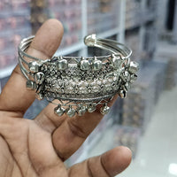 Pratima Jewellery Mart Oxidised Ghungroo Openable Navratri Bracelet