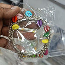 Pratima Jewellery Mart Oxidised Pearl And Shell Openable Bracelet