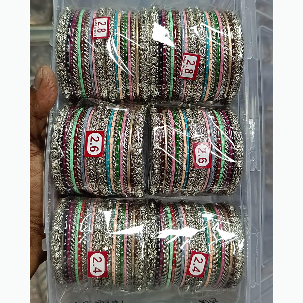 Pratima Jewellery Mart Designer Oxidised Multicolor Bangles Set