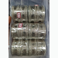 Pratima Jewellery Mart Oxidised Plated Bangles Set