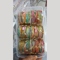 Pratima Jewellery Mart Statement Kashmiri Glass Bangles Set for Women