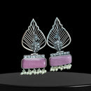 Vinayak Jewellers Timeless Oxidised Plated Pota Stone Dangler Earrings