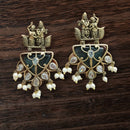 Vinayak Jewellers Minimal Glam Pota Stone And Pearl Dangler Earrings