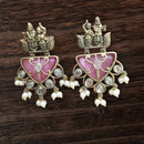 Vinayak Jewellers Minimal Glam Pota Stone And Pearl Dangler Earrings