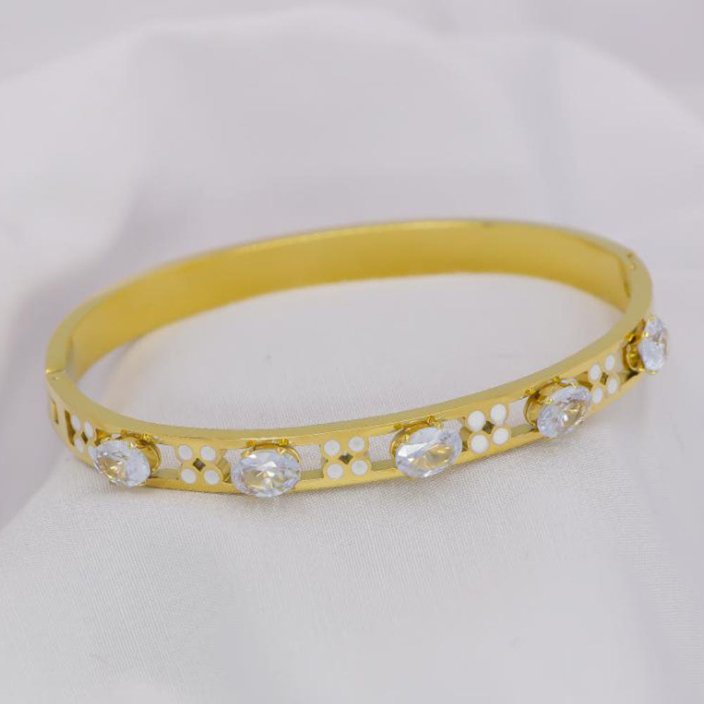 Mahavir Stylish Austrian Stone Openable Bracelet for Daily & Party Wear (Pack of 6) 