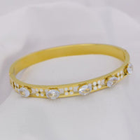 Mahavir Stylish Austrian Stone Openable Bracelet for Daily & Party Wear (Pack of 6) 