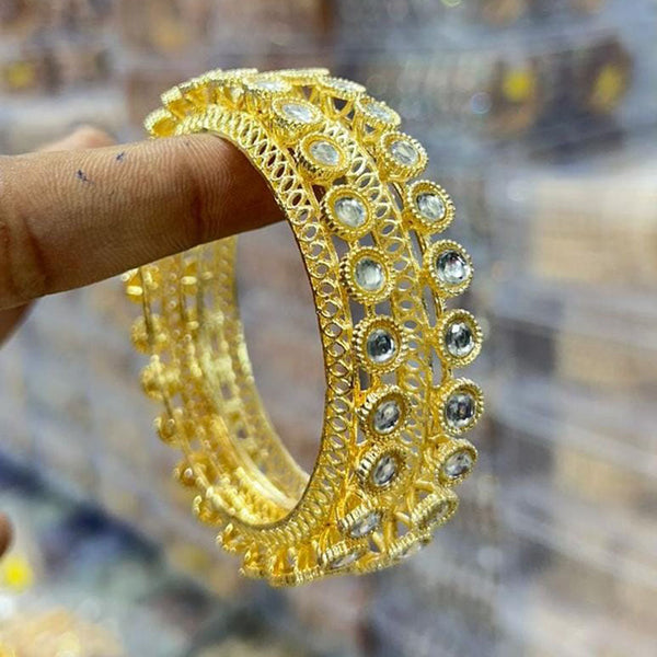Manisha Jewellery Gold Plated Kundan Bangle Set