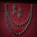 Manisha Jewellery Silver Plated AD Necklace Set
