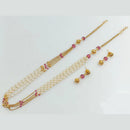Manisha Jewellery Gold Plated Pearl Necklace Set