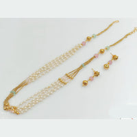 Manisha Jewellery Gold Plated Pearl And Beads Necklace Set