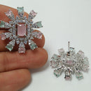 Manisha Jewellery Silver Plated AD Stud Earrings