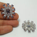 Manisha Jewellery Silver Plated AD Stud Earrings