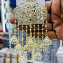 Manisha Jewellery Gold Plated Austrian Stone And Mirror Jhumki