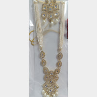 Manisha Jewellery Gold Plated Austrian Stone And Pearl Necklace Set