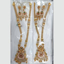Manisha Jewellery Gold Plated Pota Stone And Pearls Choker Necklace Set   (1 Piece Only)
