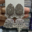 Manisha Jewellery Oxidised Plated Austrian Stone Jhumki