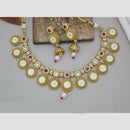 Manisha Jewellery Gold Plated Pota Stone Necklace Set