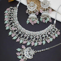 Manisha Jewellery Gold Plated Crystal Stone Beads Necklace Set