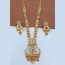Manisha Jewellery Gold Plated Pota Stone Necklace Set