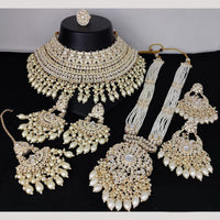 Manisha Jewellery Gold Plated Kundan Stone And Beads Bridal Set
