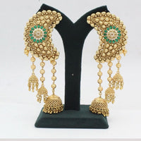 Manisha Jewellery Gold Plated Pota Stone Earcuff Jhumki