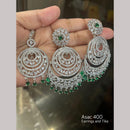 Manisha Jewellery Silver Plated AD Stones Earrings With Maangtikka