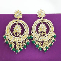 Manisha Jewellery Gold Plated Kundan Stone And Pearls Dangler Earrings