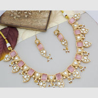 Manisha Jewellery Gold Plated Kundan Stone And Pearls Necklace Set