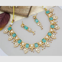 Manisha Jewellery Gold Plated Kundan Stone And Pearls Necklace Set