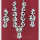 Manisha Jewellery Silver Plated AD Stone Necklace Set