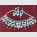Manisha Jewellery Silver Plated AD Stone Necklace Set
