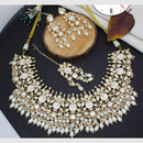 Manisha Jewellery Gold Plated Kundan Stone And Pearls  Necklace Set