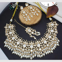 Manisha Jewellery Gold Plated Kundan Stone And Pearls  Necklace Set