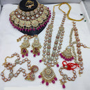 Manisha Jewellery Gold Plated Kundan Stone And Meenakari Bridal Set