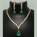 Manisha Jewellery Rose Gold Plated Crystal Stone Necklace Set