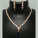 Manisha Jewellery Rose Gold Plated Crystal Stone Necklace Set