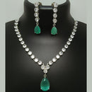 Manisha Jewellery Silver Plated Crystal Stone Necklace Set