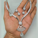 Manisha Jewellery Silver Plated Austrian Stone Necklace Set