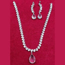 Manisha Jewellery Silver Plated American Diamond Necklace Set