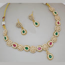 Manisha Jewellery Gold Plated Pota Stone And Pearls Necklace Set