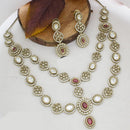 Manisha Jewellery Gold Plated Austrian Stone Double Layer Necklace Set