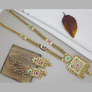 Manisha Jewellery Gold Plated Pota Stone Long Necklace Set