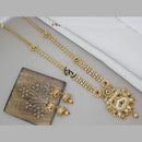 Manisha Jewellery Gold Plated Pota Stone Long Necklace Set