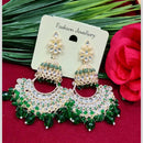 Manisha Jewellery Gold Plated Kundan Stone And Beads Meenakari Dangler Earrings